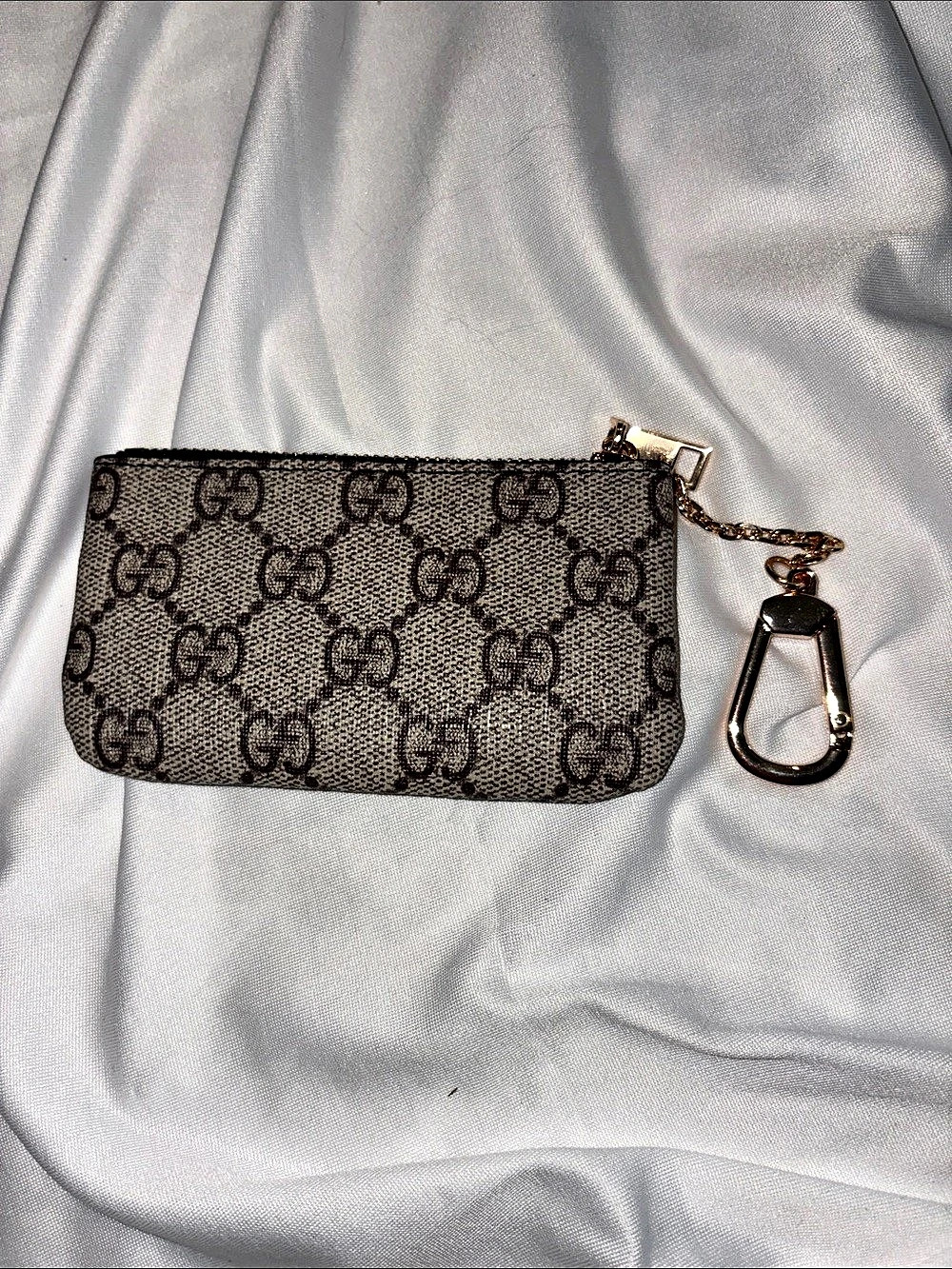 Inspired Key Pouch Coin Case Brown
